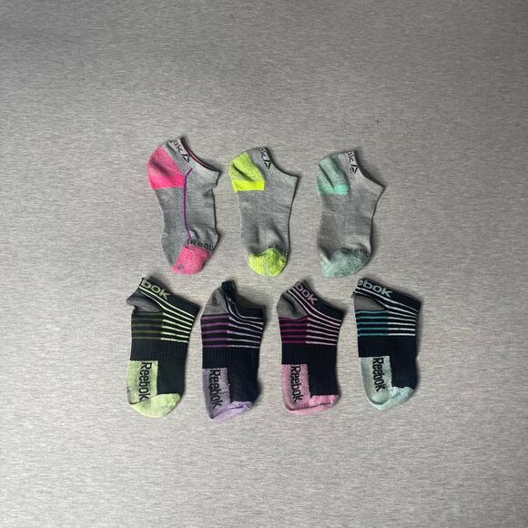 Reebok Women’s Athletic Performance Mismatched 7 Ankle Socks - Picture 7 of 7